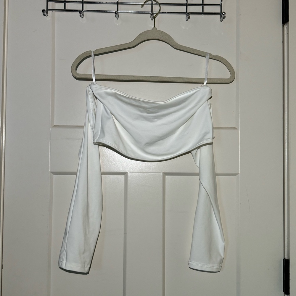Elegant White Off-Shoulder Top